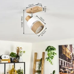 Lampes En Tissu-hofstein Fallhagen Plafonnier Écru, 1 lumière