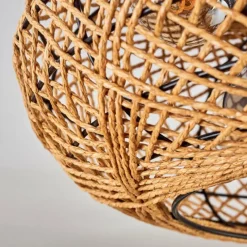 hofstein Fallhagen Plafonnier, Ventilateur de plafond lumineux Noir, 4 lumières, Télécommandes