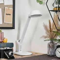 Luminaires Scandinaves-hofstein Falon Lampe de bureau, Lampe à poser, Liseuse LED Blanc, 1 lumière