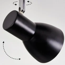 hofstein Farel Plafonnier, Spot de plafond Chrome, Noir, 2 lumières