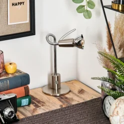 Lampes Vintages & Rétros-hofstein Felan Lampe de bureau, Lampe à poser, Liseuse Chrome, Nickel mat, 1 lumière