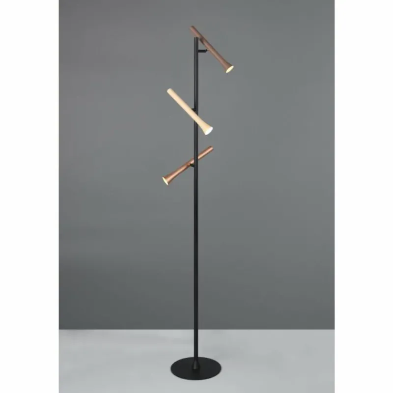 Luminaires Trio Fiato Lampadaire LED Noir, 3 lumières* Éclairage Led
