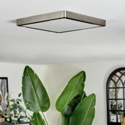 hofstein Finsrud Plafonnier, Panel LED Argenté, 1 lumière