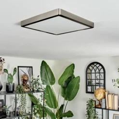 hofstein Finsrud Plafonnier, Panel LED Argenté, 1 lumière