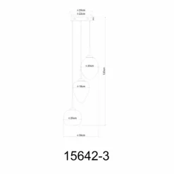 Suspension Verre Fumé-Luminaires Globo Lighting Firefly Suspension LED Noir, 1 lumière
