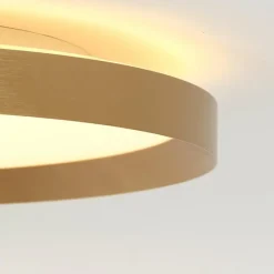 Lampes Dorées-Luminaires Steinhauer Flady Plafonnier LED Or, 2 lumières