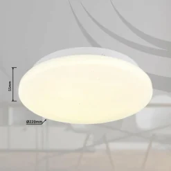 Luminaires Globo Lighting Flarx Plafonnier LED Blanc, 1 lumière* Éclairage Led