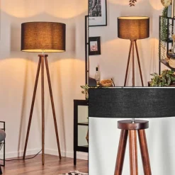 Lampes En Tissu-hofstein Flemming Lampadaire Brun foncé, 1 lumière