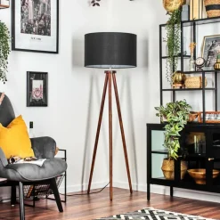 Lampes En Tissu-hofstein Flemming Lampadaire Brun foncé, 1 lumière