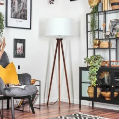 Lampes En Tissu-hofstein Flemming Lampadaire Brun foncé, 1 lumière