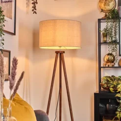 Lampes En Tissu-hofstein Flemming Lampadaire Brun foncé, 1 lumière