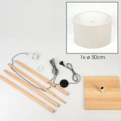 Lampes En Tissu-hofstein Flemming Lampadaire Écru, 1 lumière