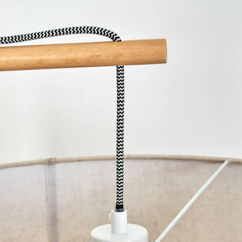 Lampes En Tissu-hofstein Flemming Lampadaire Écru, 1 lumière