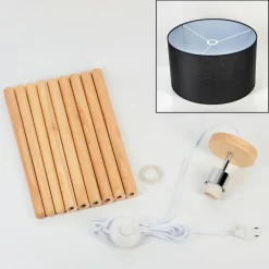 Lampes En Tissu-hofstein Flemming Lampadaire Écru, 1 lumière