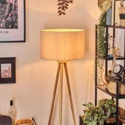 Lampes En Tissu-hofstein Flemming Lampadaire Écru, 1 lumière