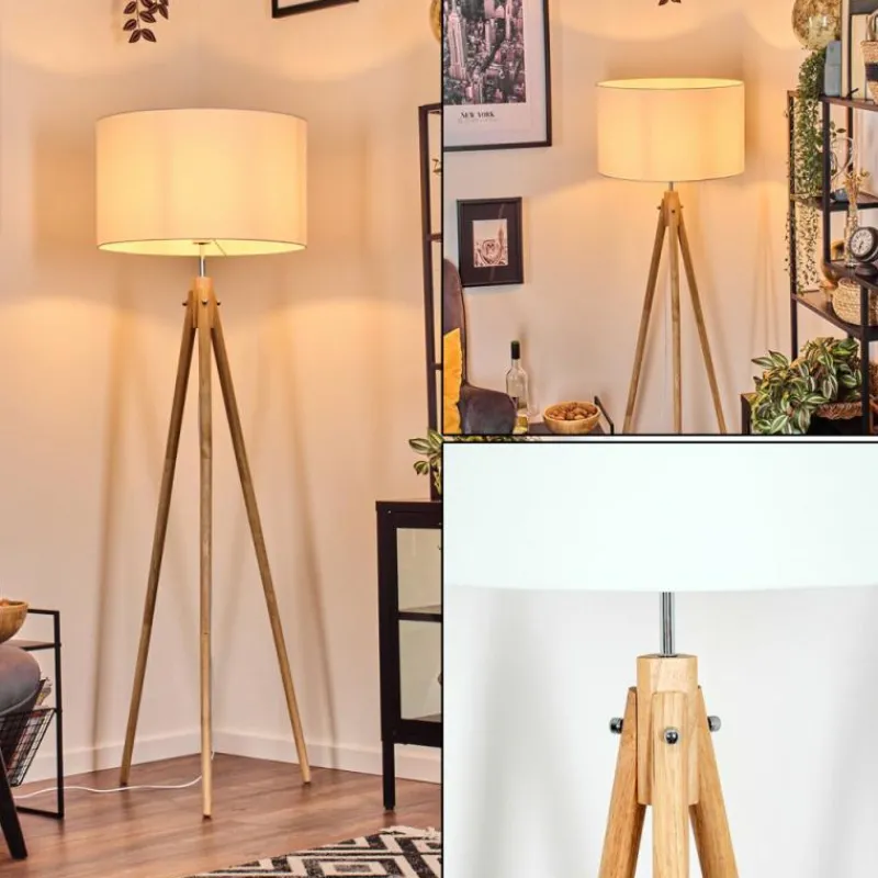 Lampes En Tissu-hofstein Flemming Lampadaire Écru, 1 lumière