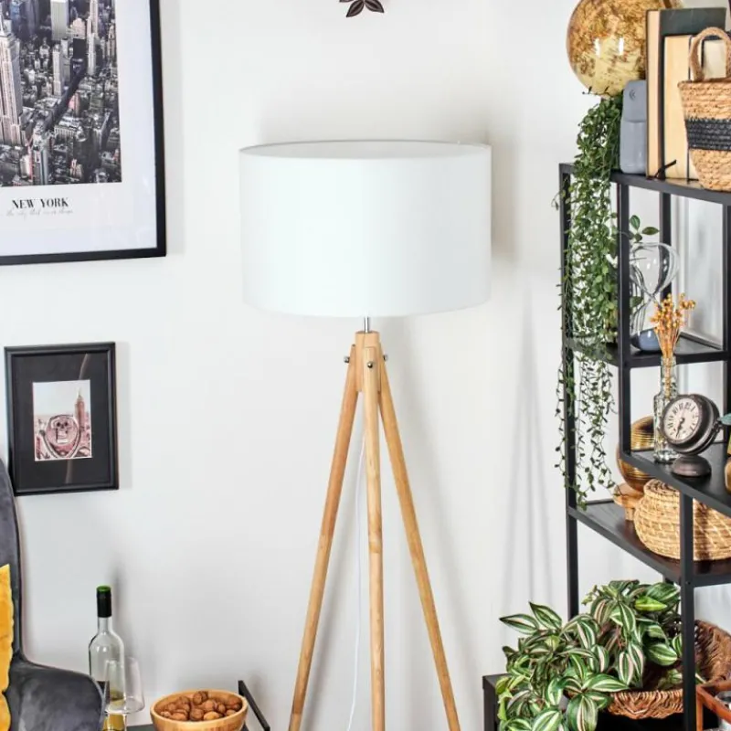 Lampes En Tissu-hofstein Flemming Lampadaire Écru, 1 lumière