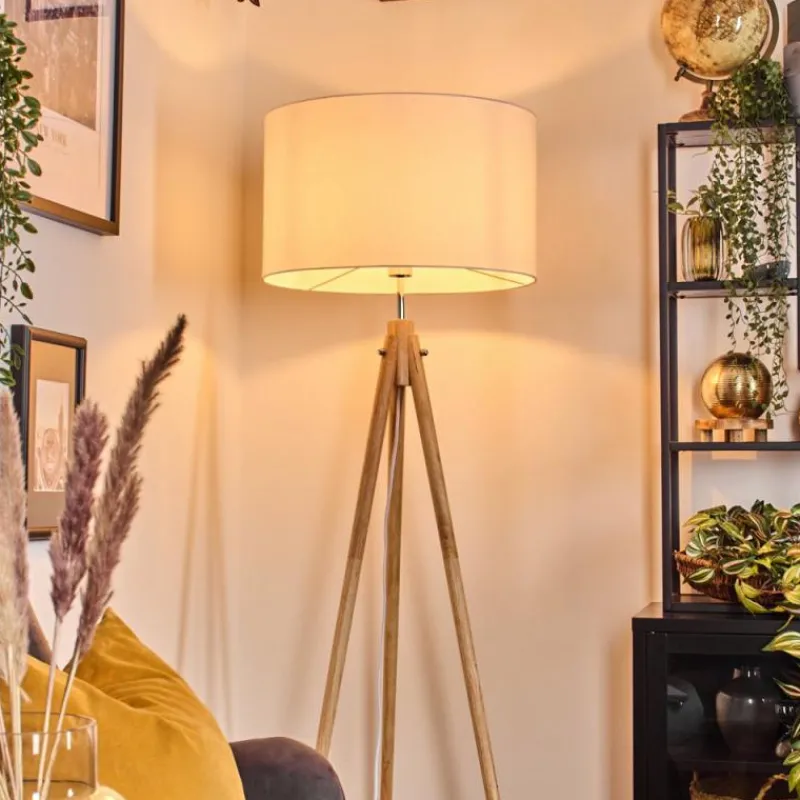 Lampes En Tissu-hofstein Flemming Lampadaire Écru, 1 lumière