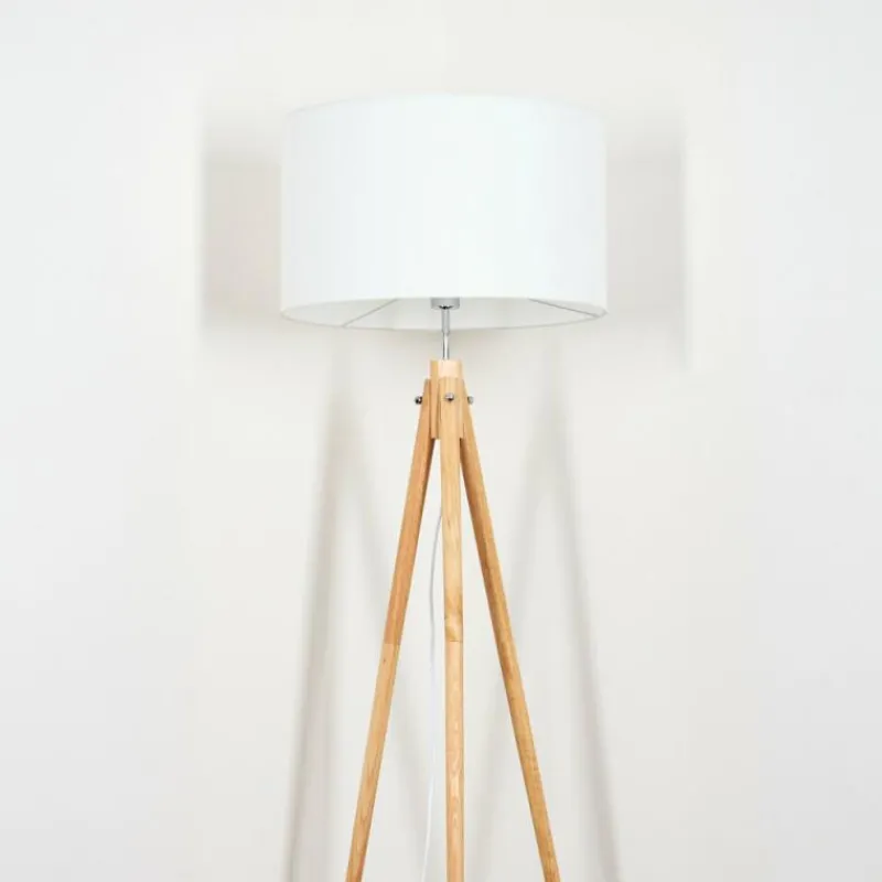 Lampes En Tissu-hofstein Flemming Lampadaire Écru, 1 lumière