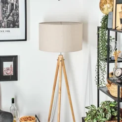 Lampes En Tissu-hofstein Flemming Lampadaire Écru, 1 lumière