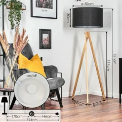 Lampes En Tissu-hofstein Flemming Lampadaire Écru, 1 lumière