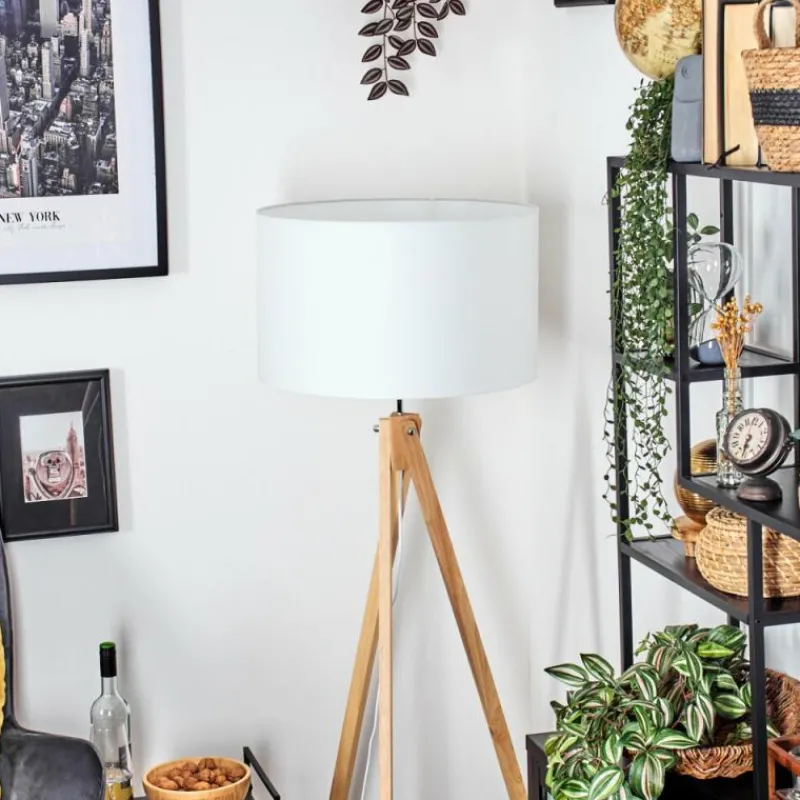 Lampes En Tissu-hofstein Flemming Lampadaire Écru, 1 lumière