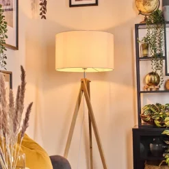 Lampes En Tissu-hofstein Flemming Lampadaire Écru, 1 lumière