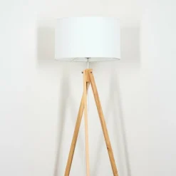 Lampes En Tissu-hofstein Flemming Lampadaire Écru, 1 lumière