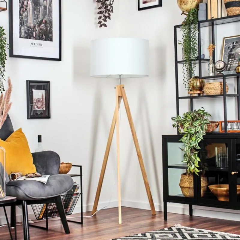 Lampes En Tissu-hofstein Flemming Lampadaire Écru, 1 lumière