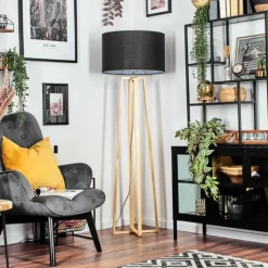 Lampes En Tissu-hofstein Flemming Lampadaire Écru, 1 lumière