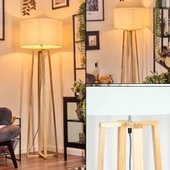 Lampes En Tissu-hofstein Flemming Lampadaire Écru, 1 lumière