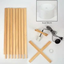 Lampes En Tissu-hofstein Flemming Lampadaire Écru, 1 lumière