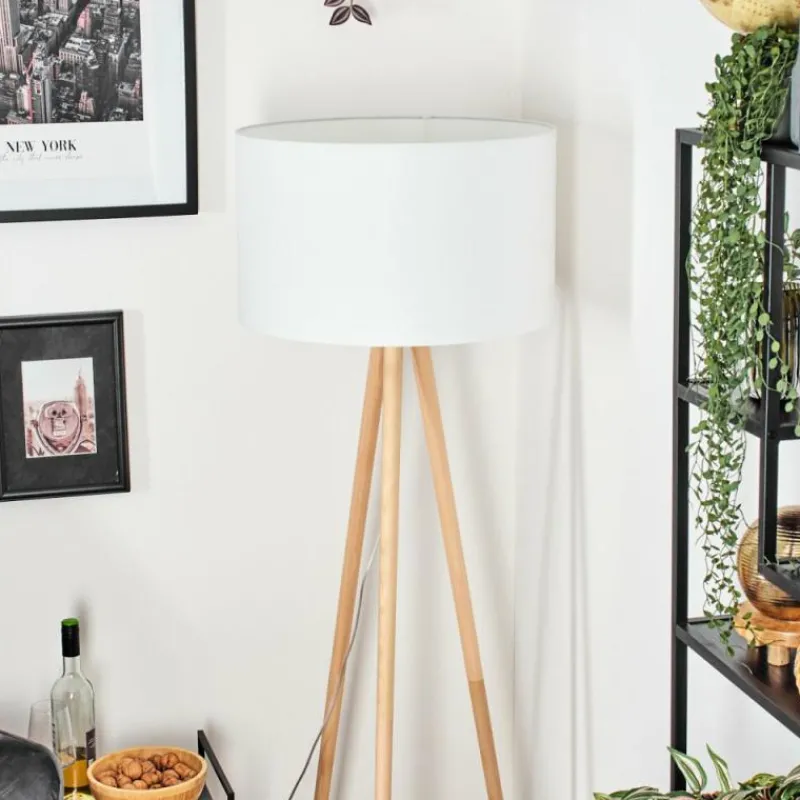 Lampes En Tissu-hofstein Flemming Lampadaire Écru, 1 lumière