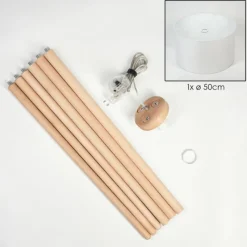 Lampes En Tissu-hofstein Flemming Lampadaire Écru, 1 lumière