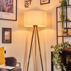 Lampes En Tissu-hofstein Flemming Lampadaire Écru, 1 lumière