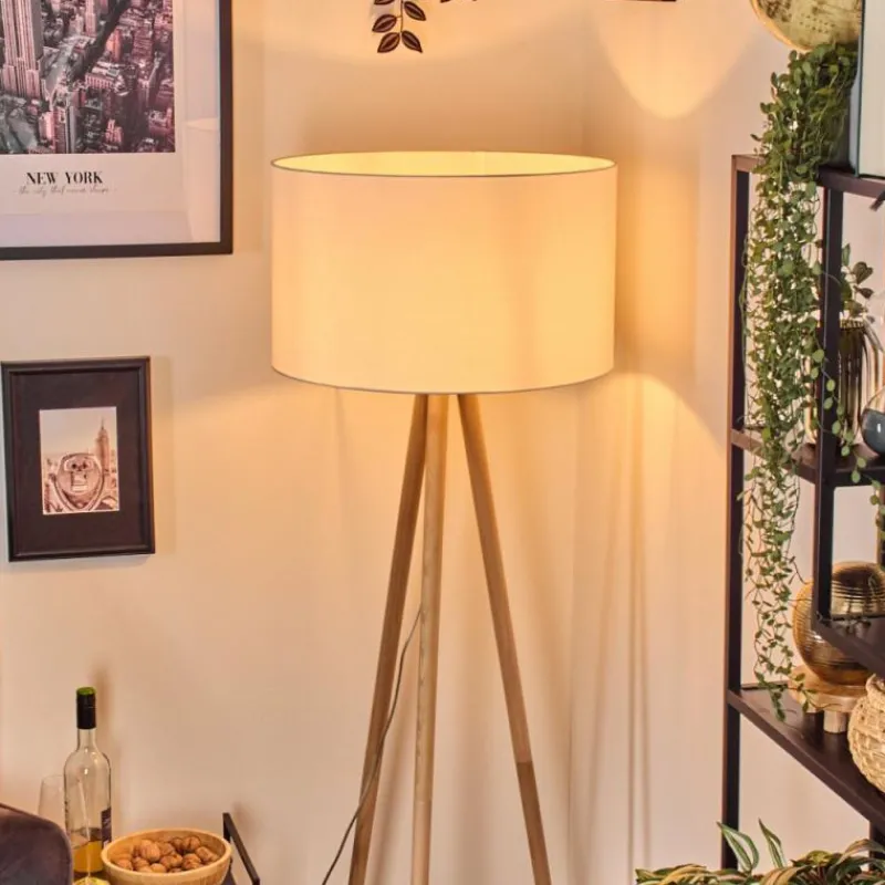 Lampes En Tissu-hofstein Flemming Lampadaire Écru, 1 lumière