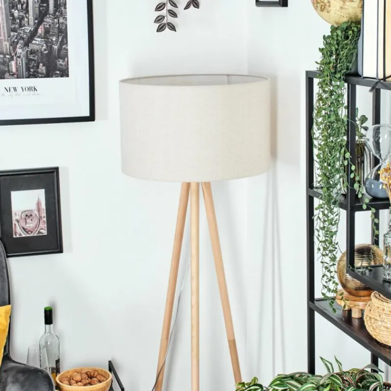 Lampes En Tissu-hofstein Flemming Lampadaire Écru, 1 lumière