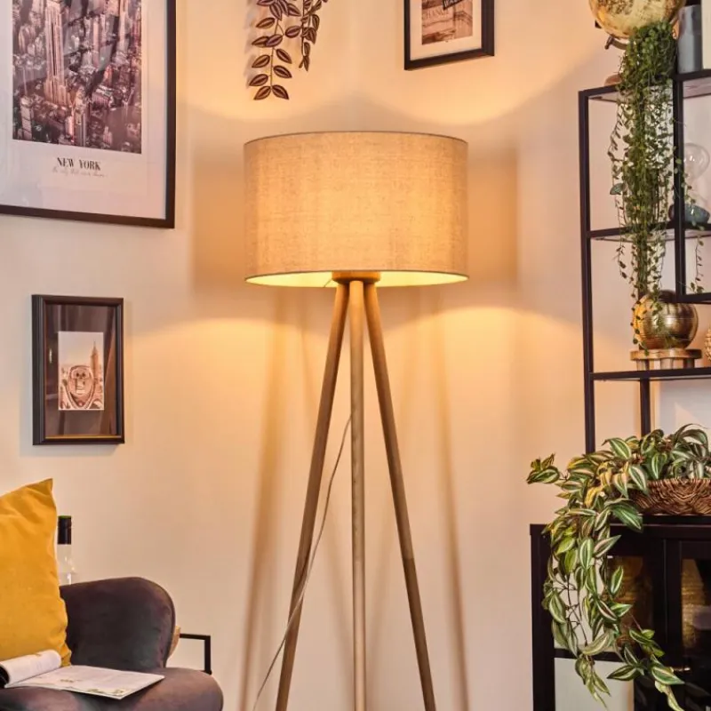 Lampes En Tissu-hofstein Flemming Lampadaire Écru, 1 lumière