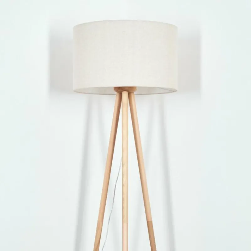 Lampes En Tissu-hofstein Flemming Lampadaire Écru, 1 lumière