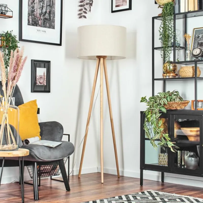 Lampes En Tissu-hofstein Flemming Lampadaire Écru, 1 lumière