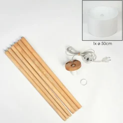 Lampes En Tissu-hofstein Flemming Lampadaire Écru, 1 lumière