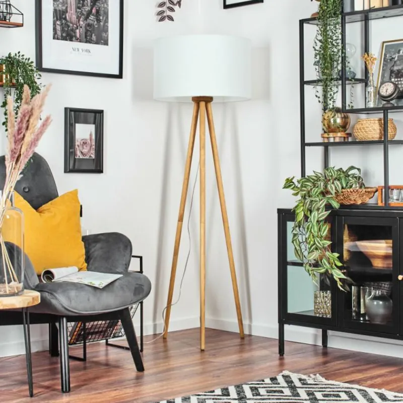 Lampes En Tissu-hofstein Flemming Lampadaire Écru, 1 lumière