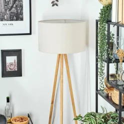 Lampes En Tissu-hofstein Flemming Lampadaire Écru, 1 lumière