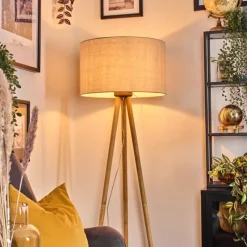 Lampes En Tissu-hofstein Flemming Lampadaire Écru, 1 lumière