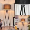 Lampes En Tissu-hofstein Flemming Lampadaire Noir, 1 lumière