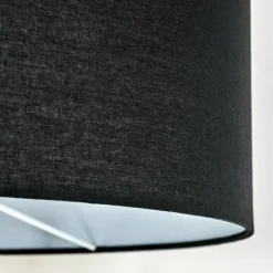 Lampes En Tissu-hofstein Flemming Lampadaire Noir, 1 lumière