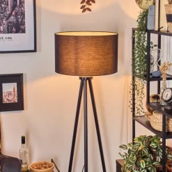 Lampes En Tissu-hofstein Flemming Lampadaire Noir, 1 lumière