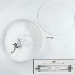 Lampes En Tissu-hofstein Foggia Plafonnier Nickel mat, 3 lumières