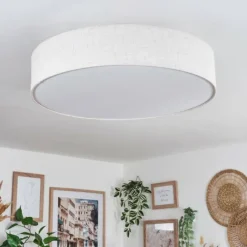 Lampes En Tissu-hofstein Foggia Plafonnier Nickel mat, 3 lumières