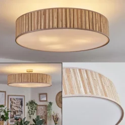 hofstein Foggia Plafonnier Nickel mat, 3 lumières